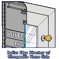 image: radius edge directory with changeable name strips